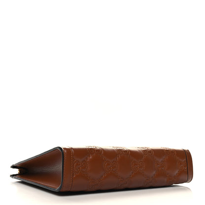 Gucci Calfskin GG Matelasse Pouch Brown 4 of 10