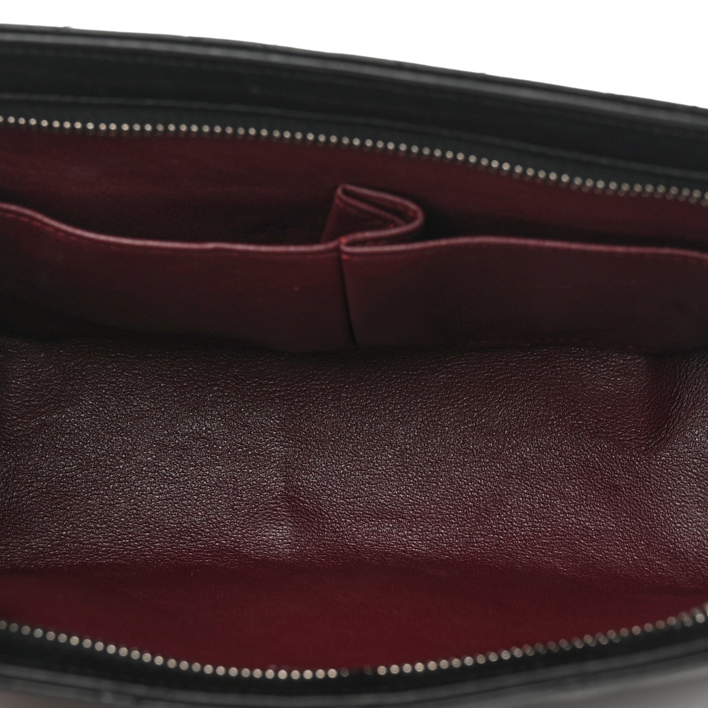 Lambskin Quilted Cosmetic Case Black