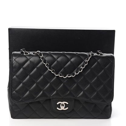 Chanel Caviar Quilted Jumbo Single Flap Black 14 of 14
