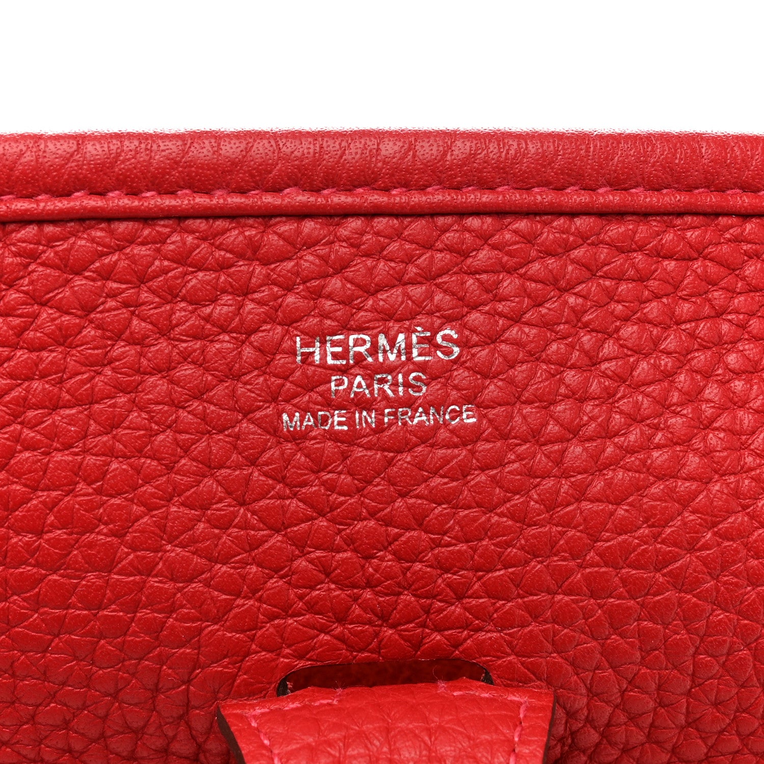 Hermes Taurillon Clemence EVELYNE III PM Rouge Casaque 6 of 14