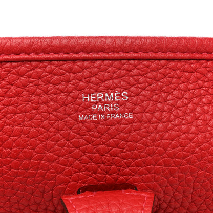 Hermes Taurillon Clemence EVELYNE III PM Rouge Casaque 6 of 14