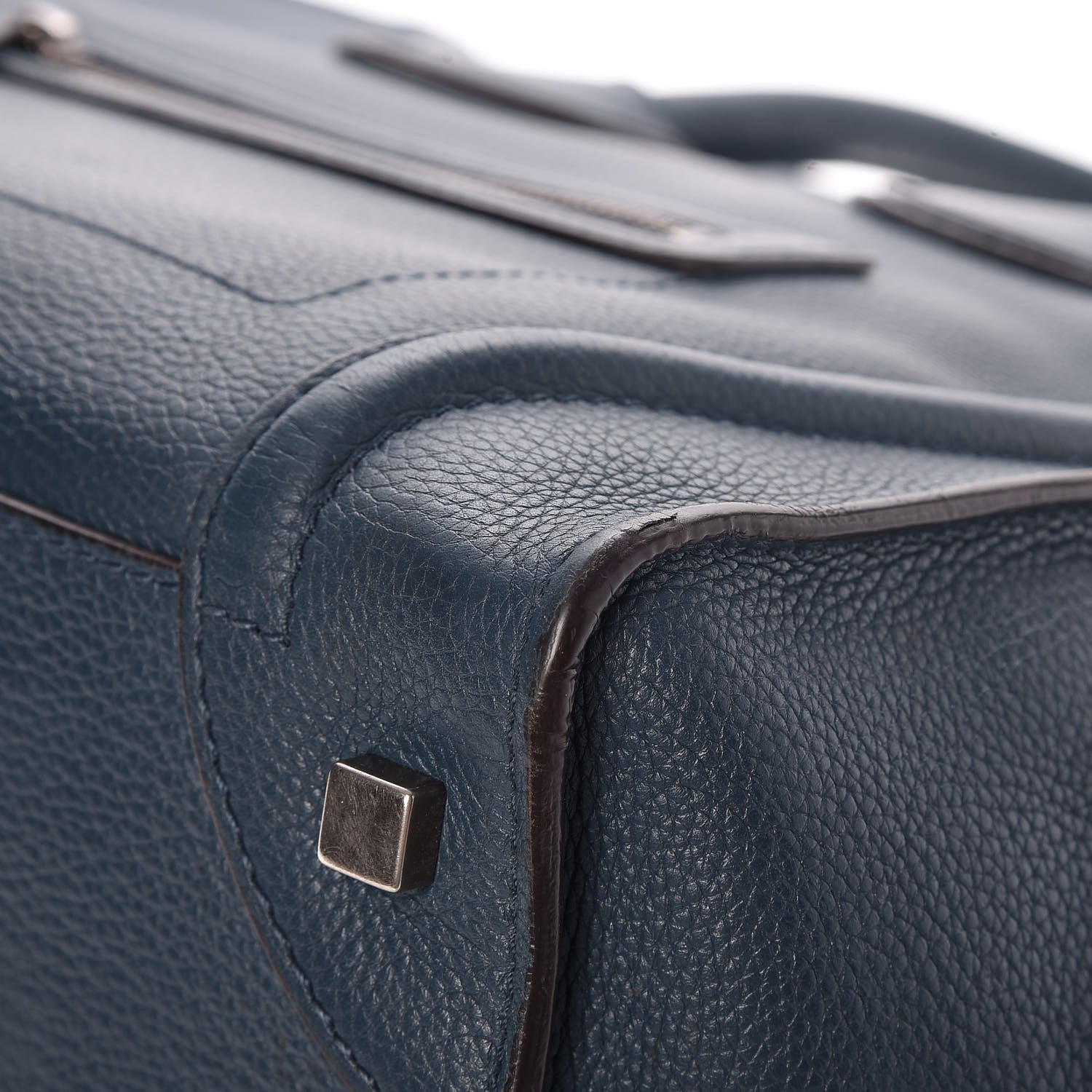 Celine Drummed Calfskin Mini Luggage Orage 10 of 10