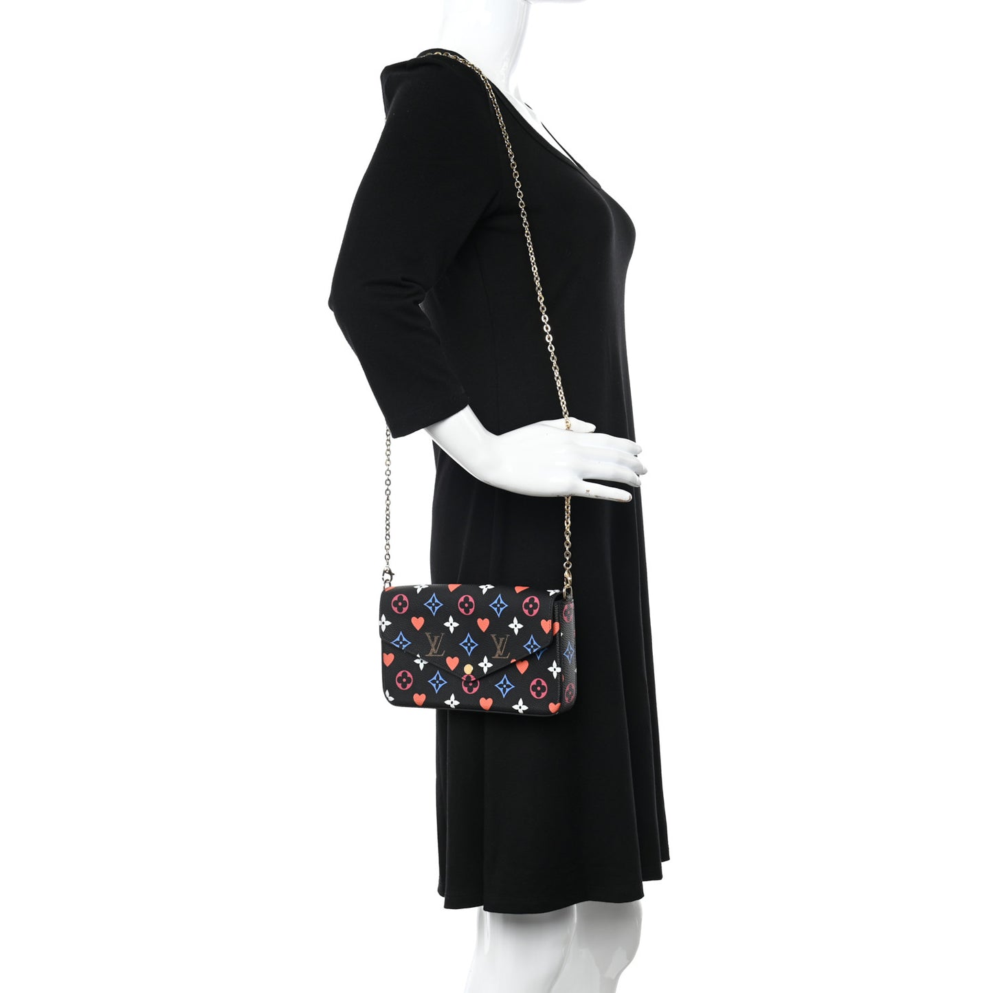 Game On Felicie Chain Wallet Black