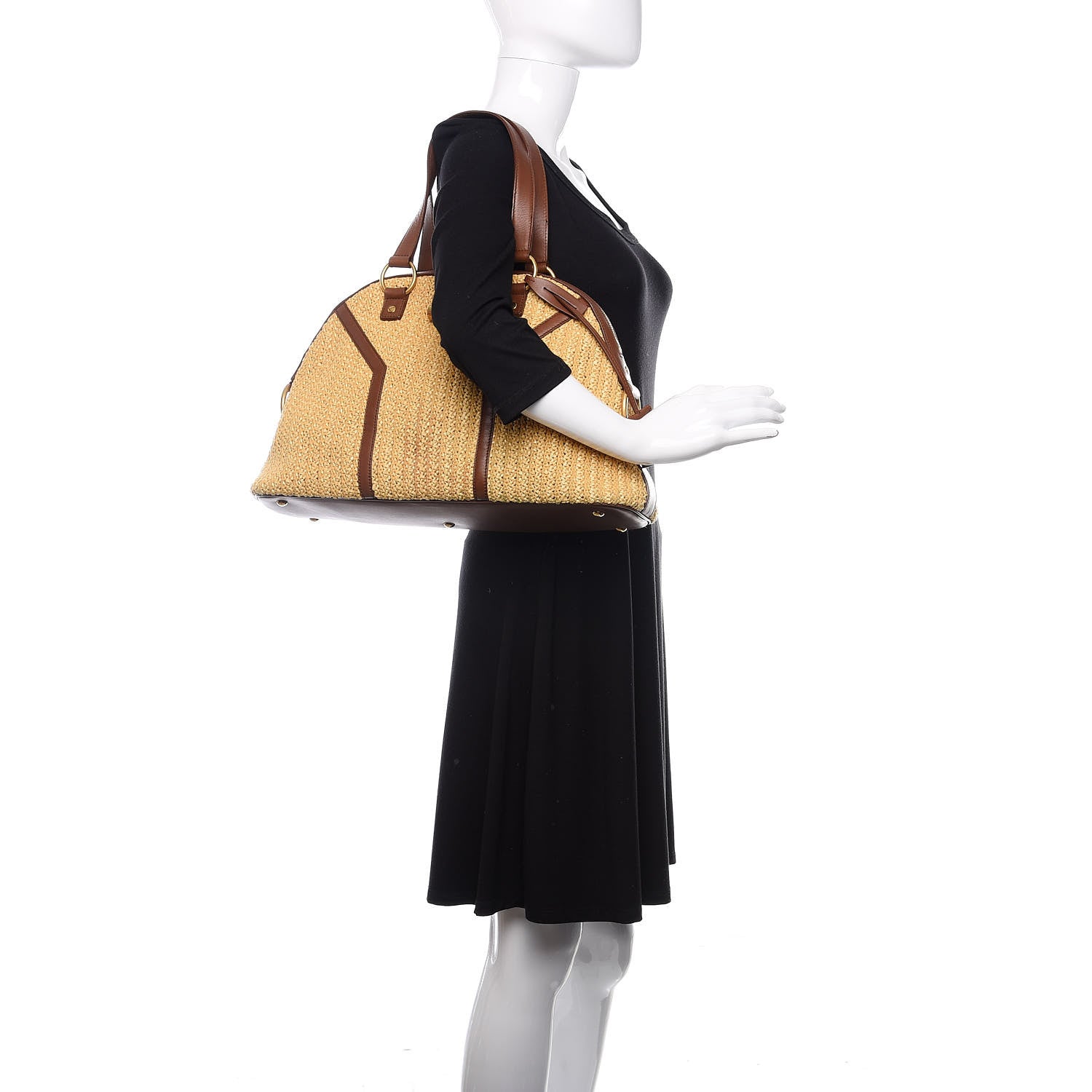 Saint Laurent Raffia Large Muse Brown 2 of 10