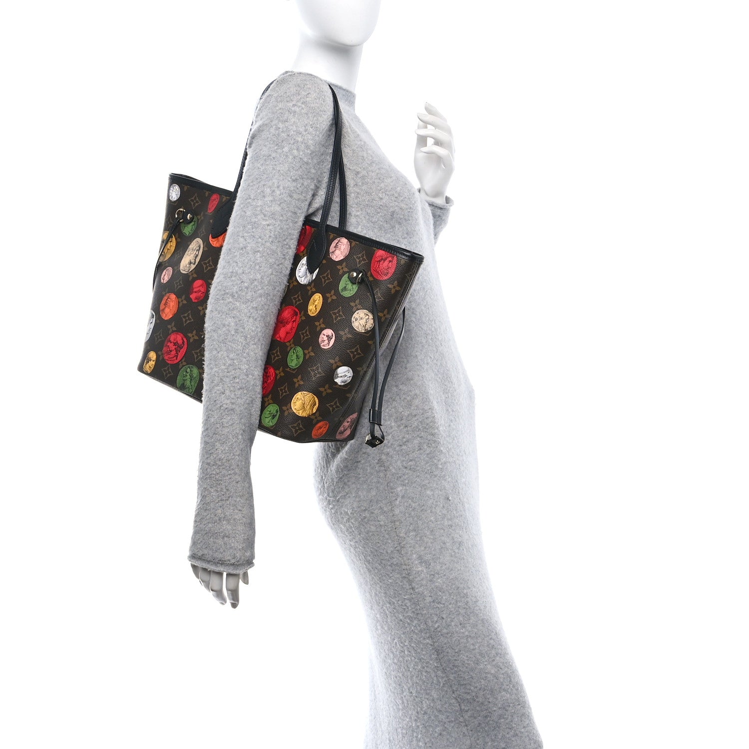 Louis Vuitton X Fornasetti Monogram Cameo Neverfull MM 2 of 10
