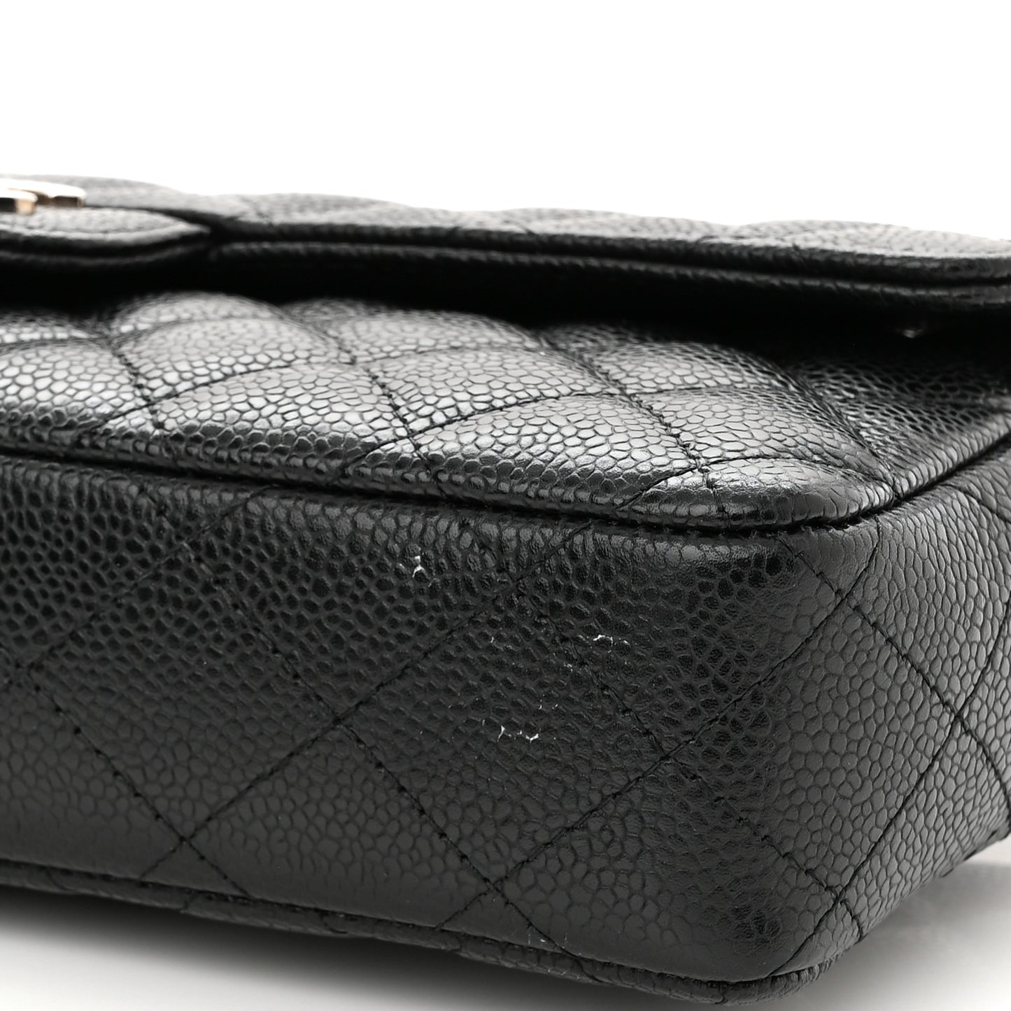 Caviar Quilted East West Flap Black