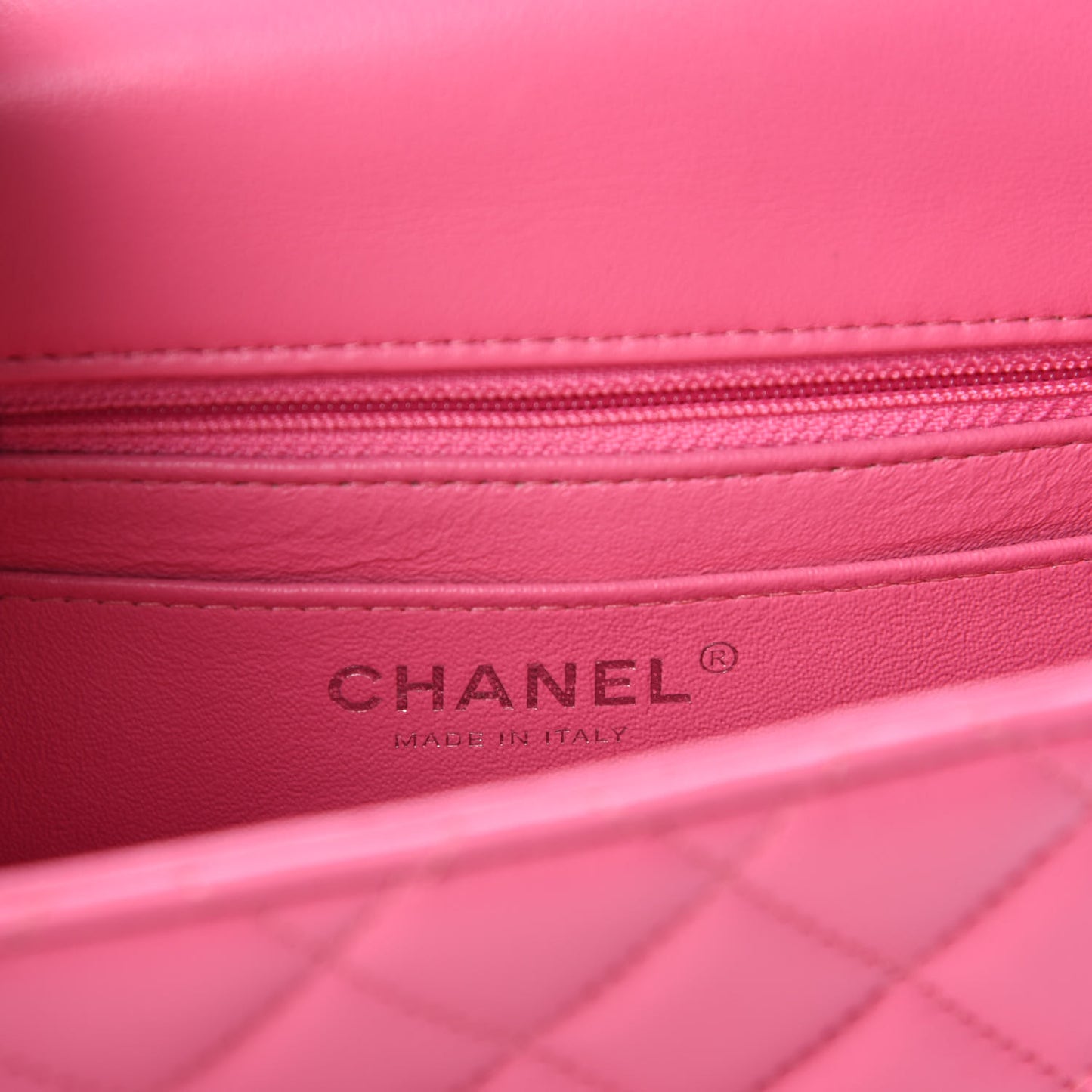Lambskin Quilted Mini Square Flap Pink