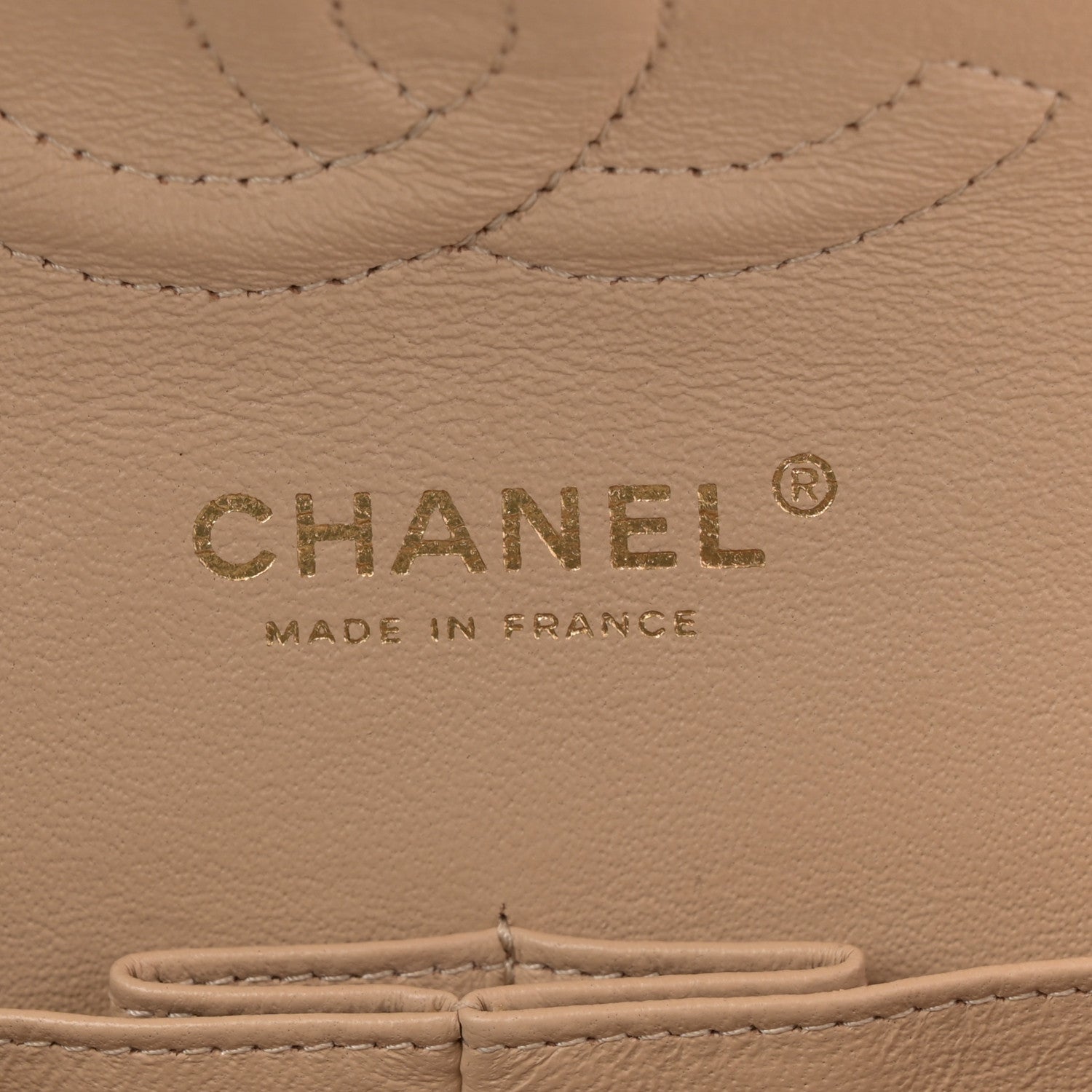 Chanel Caviar Quilted Medium Double Flap Beige 6 of 10