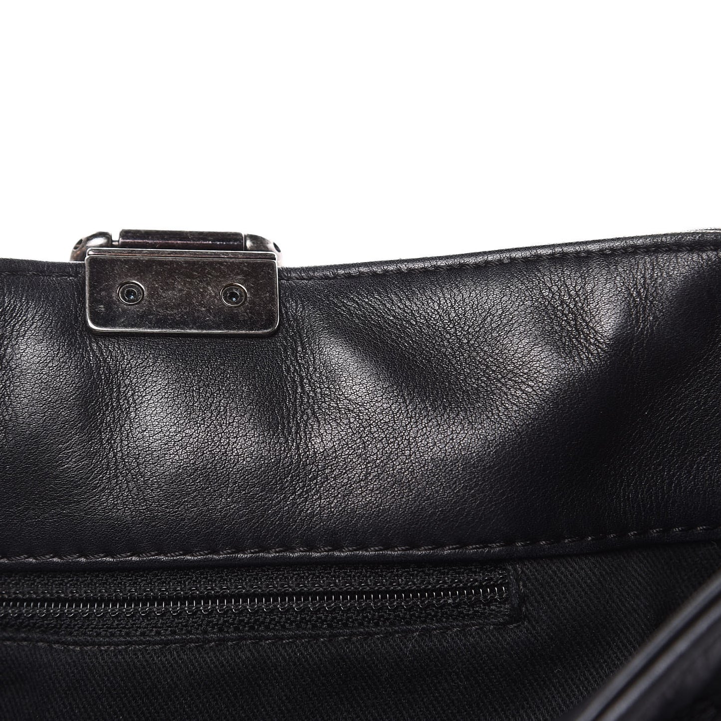 Calfskin Quilted Small Shopping In Chains Tote Black
