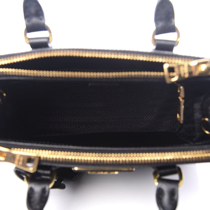 Prada Saffiano Lux Mini Galleria Double Zip Tote Black 4 of 8