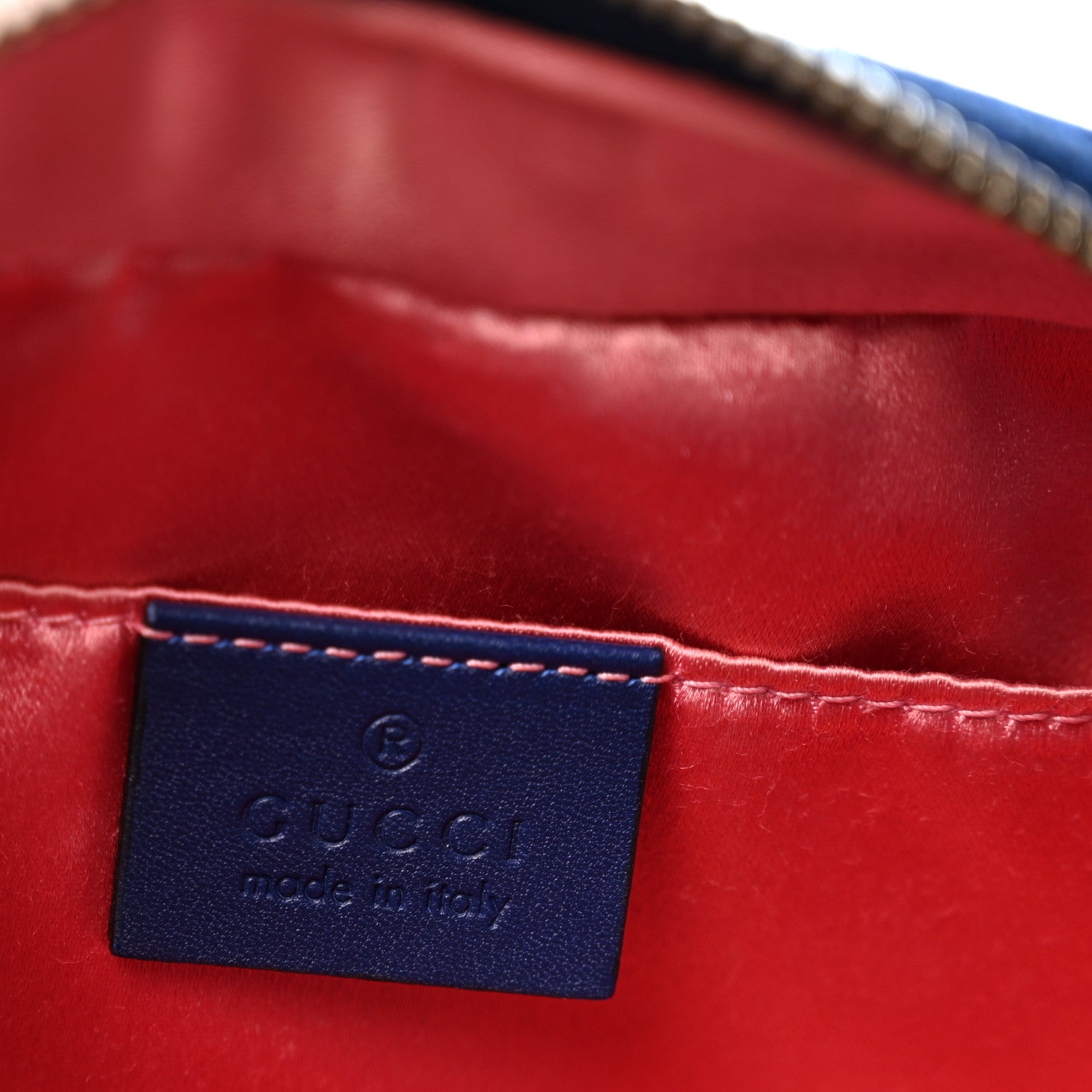Gucci Velvet Matelasse Small GG Marmont Chain Shoulder Bag Cobalt 6 of 12
