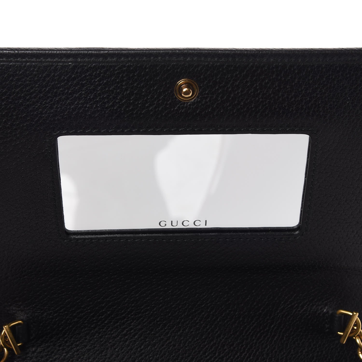 Gucci Calfskin Marquise Crystals Mini GG Chain Wallet Black 9 of 11