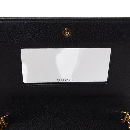 Gucci Calfskin Marquise Crystals Mini GG Chain Wallet Black 9 of 11