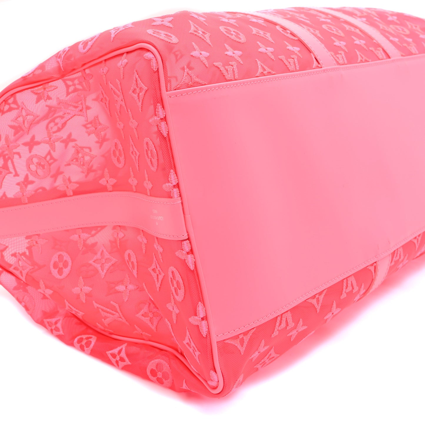 Monogram Fluo See Through Keepall Bandouliere 50 Rose