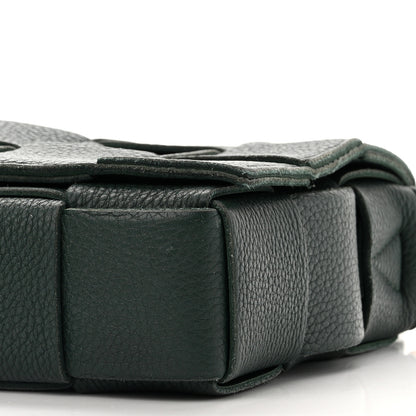 Bottega Veneta Grained Calfskin Maxi Intrecciato Cassette Crossbody Bag Raintree Green 9 of 11