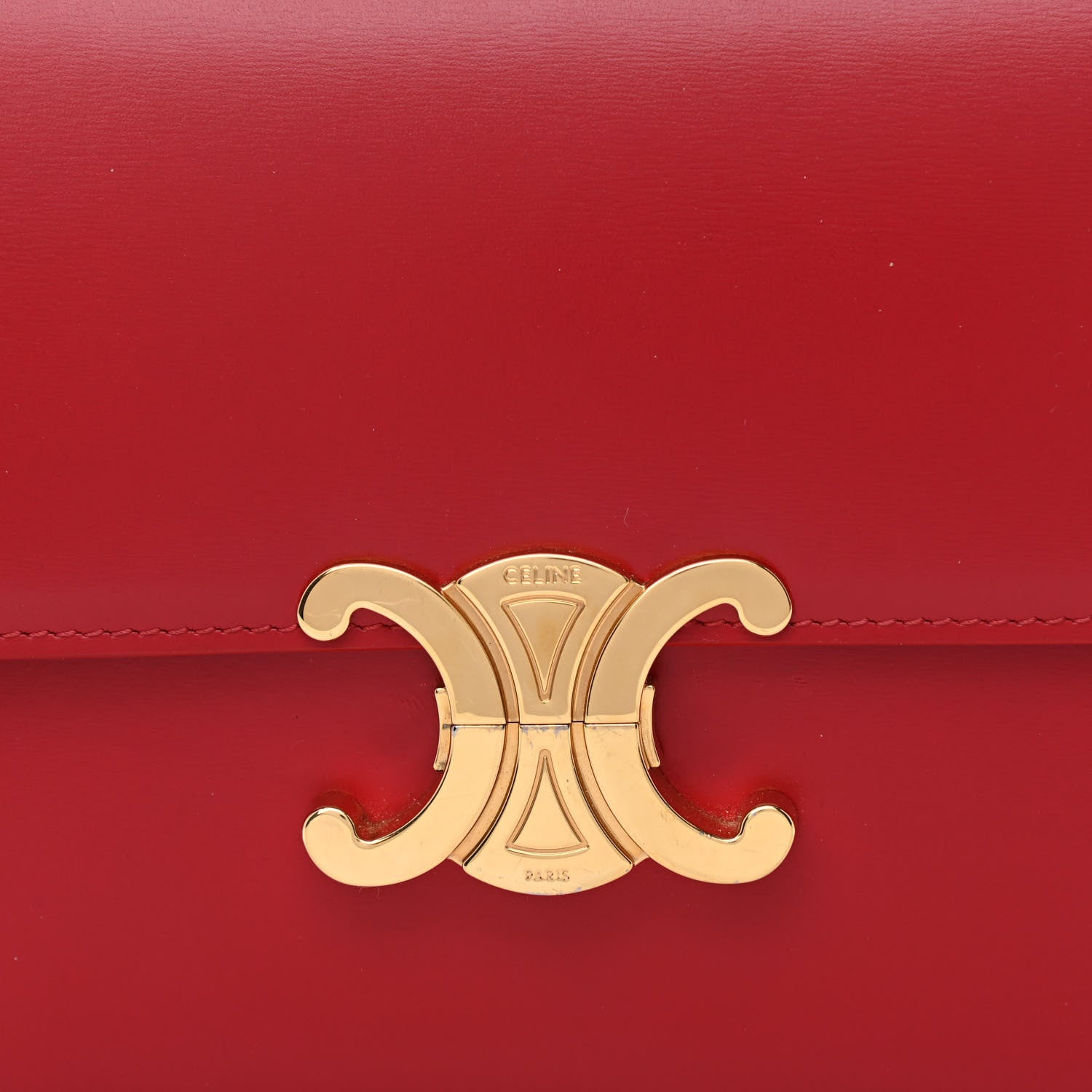 Celine Shiny Calfskin Teen Triomphe Red 11 of 13