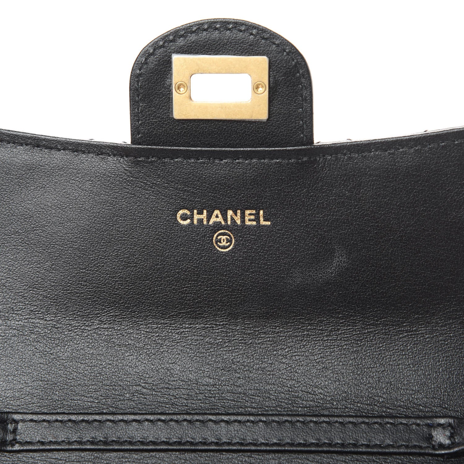 Chanel Aged Calfskin Quilted 2.55 Reissue Clutch With Chain Black 6 of 14