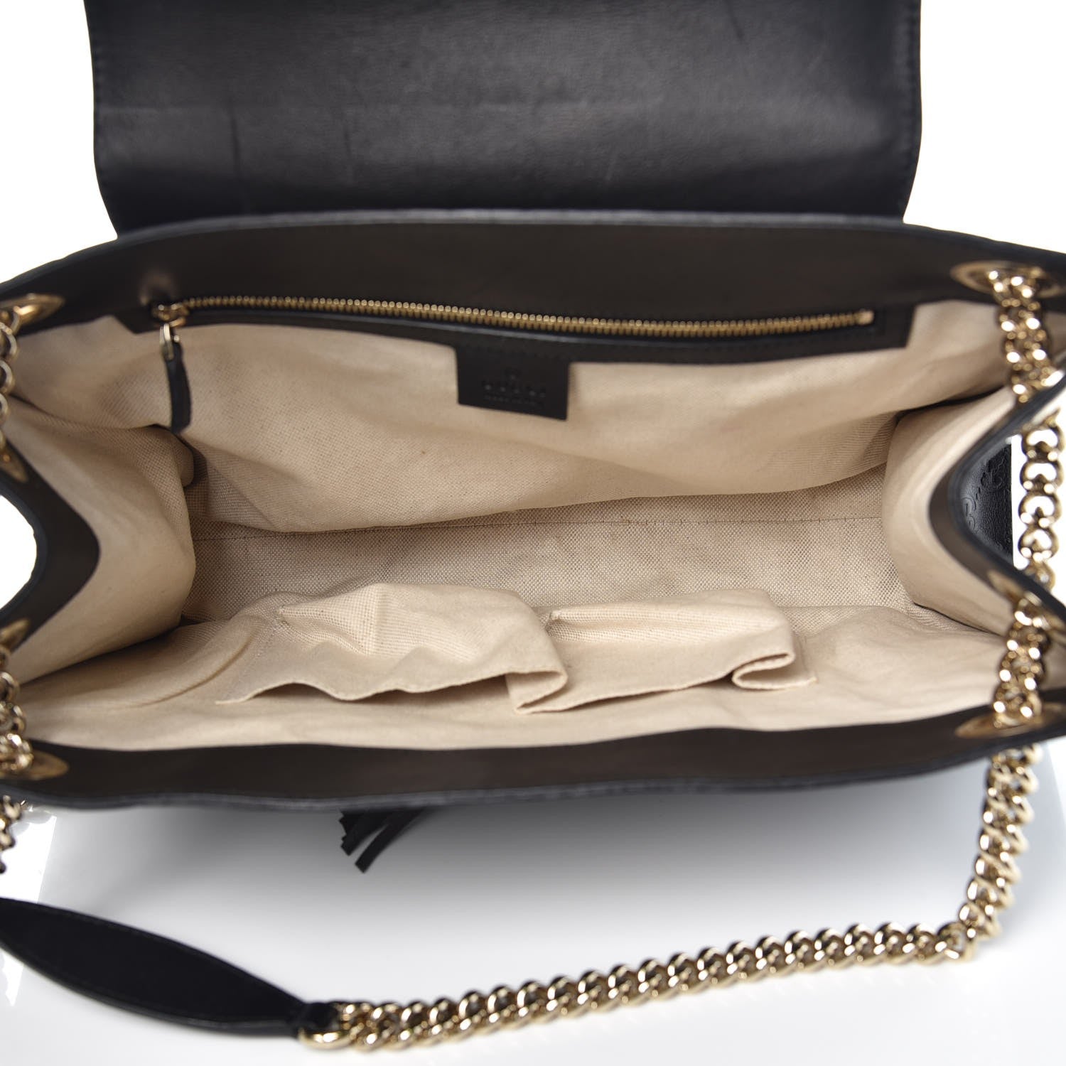 Gucci Guccissima Large Emily Chain Shoulder Bag Black 5 of 10