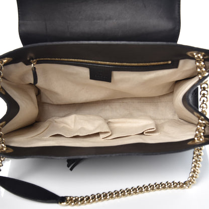 Gucci Guccissima Large Emily Chain Shoulder Bag Black 5 of 10