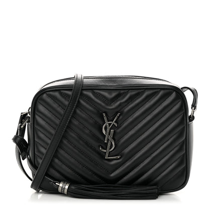 Saint Laurent Calfskin Matelasse Monogram Lou Camera Bag Black 1 of 13