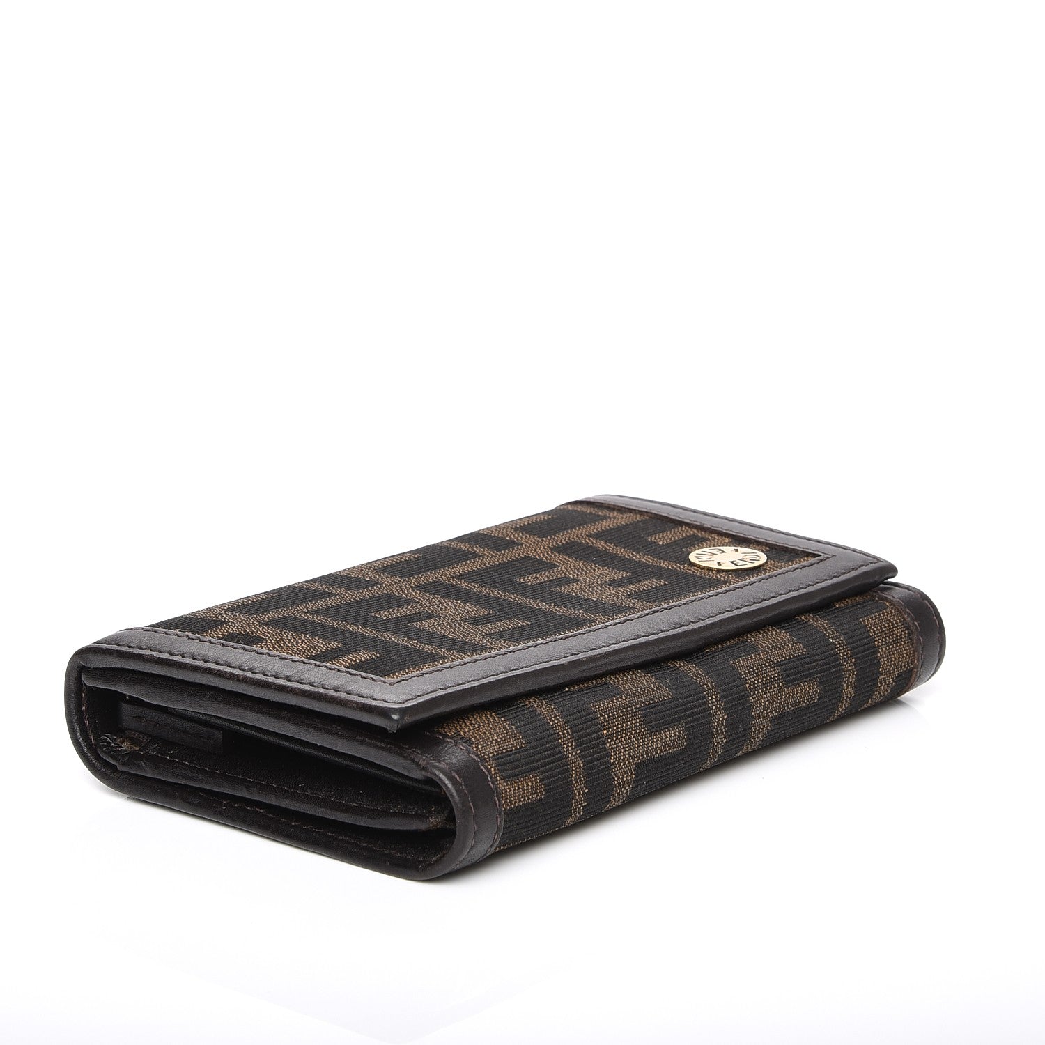 Fendi Zucca Flap Wallet Tobacco 4 of 7