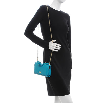 Dolce & Gabbana Dauphine Calfskin Miss Sicily Lipstick Crossbody Bag Azzurro 2 of 8