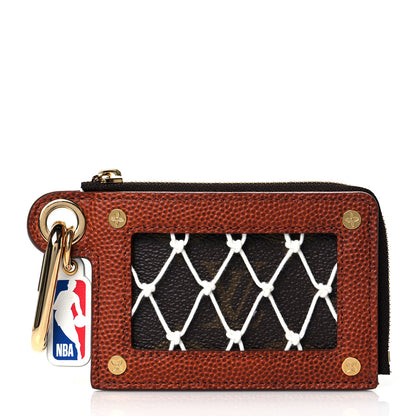 Louis Vuitton X NBA Monogram Ball Grain Cowhide Net Zippy Card Holder 1 of 7