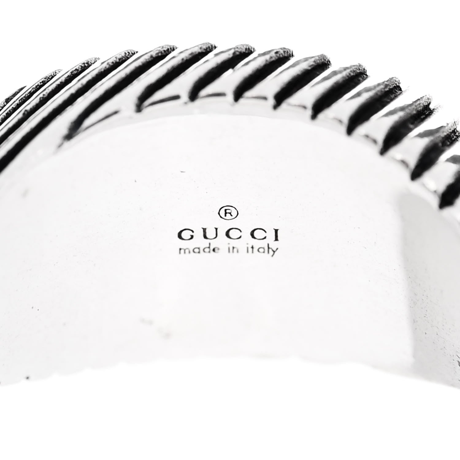 Gucci Sterling Silver GG Marmont Signet Ring 49 4.75 4 of 6