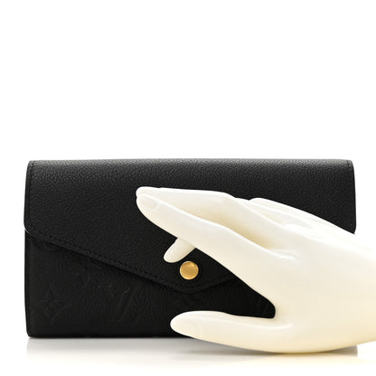 Louis Vuitton Empreinte Sarah Wallet NM Black 2 of 8