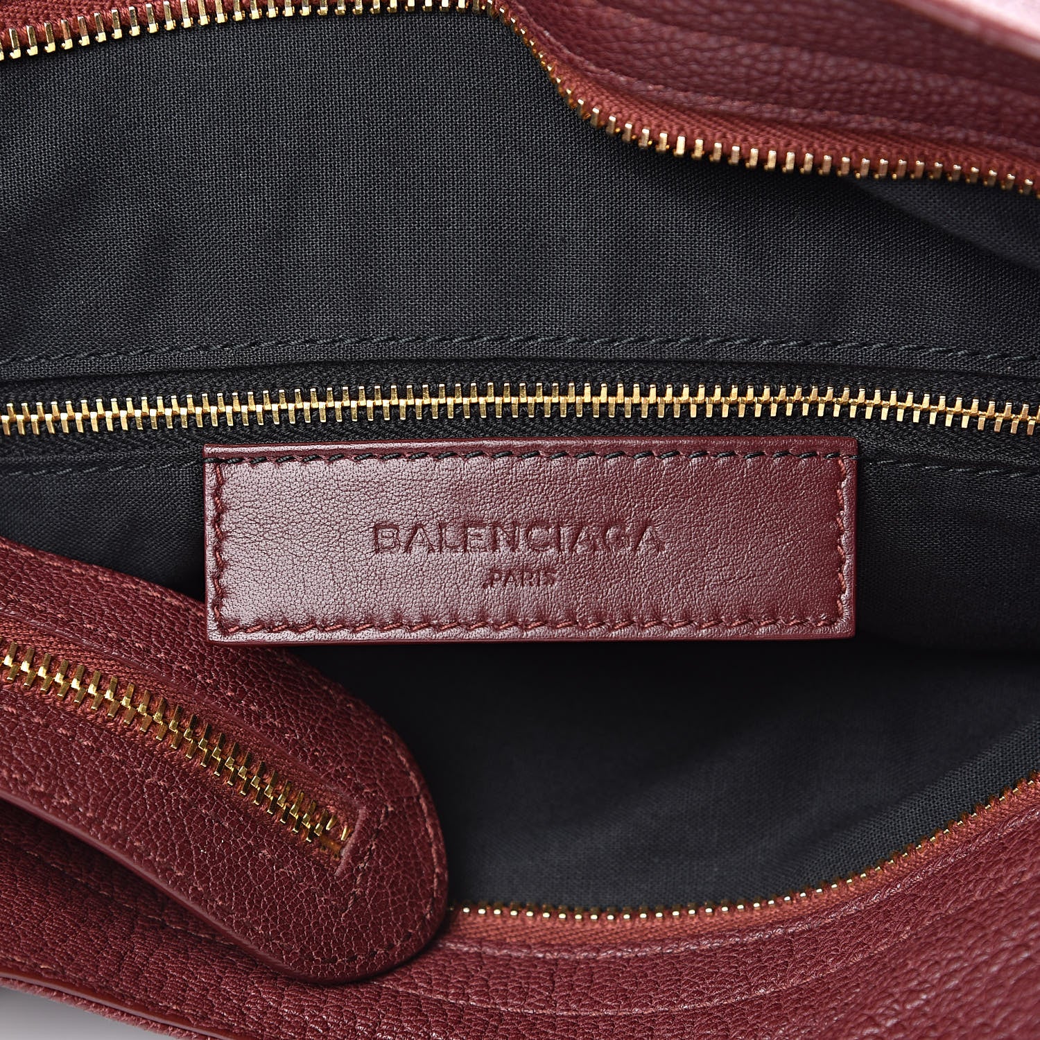 Balenciaga Chevre Gold Metallic Edge Hardware Velo Bordeaux 6 of 11
