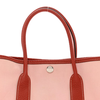 Hermes Toile Militaire Vache Country Garden Party 30 TPM Rose Sakura Rouge Duchesse 7 of 11