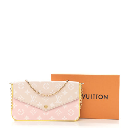 Louis Vuitton Empreinte Spring in the City Felicie Pochette Chain Wallet Pink Beige Yellow 11 of 12
