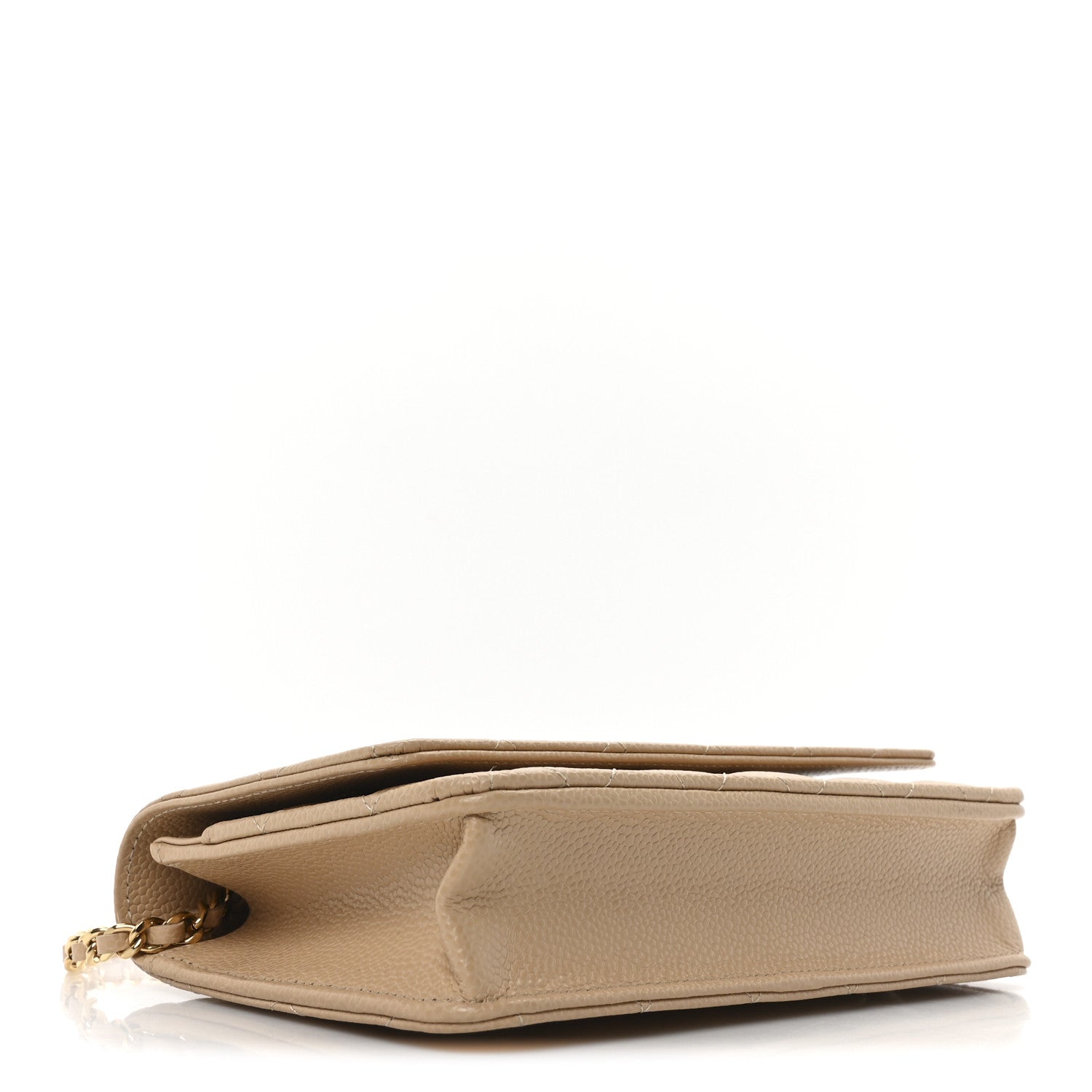 Chanel Caviar Quilted Wallet on Chain WOC Beige 4 of 12