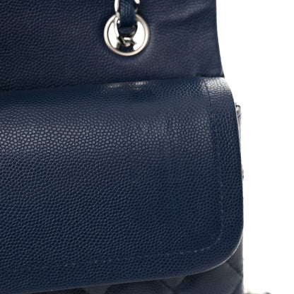 Chanel Caviar Quilted Medium Double Flap Navy 12 of 13