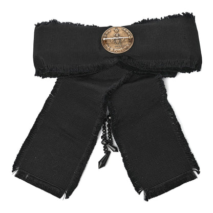 Gucci Grosgrain Crystal Bow Brooch Black 2 of 4