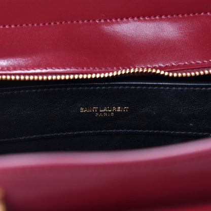 Saint Laurent Shiny Calfskin Medium Uptown Tote Rouge Eros 9 of 10
