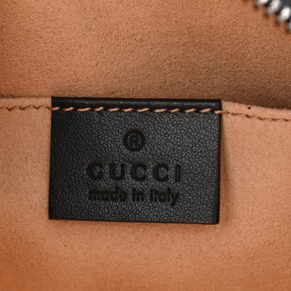 Gucci Calfskin Matelasse Mini GG Marmont Chain Shoulder Bag Black 6 of 9