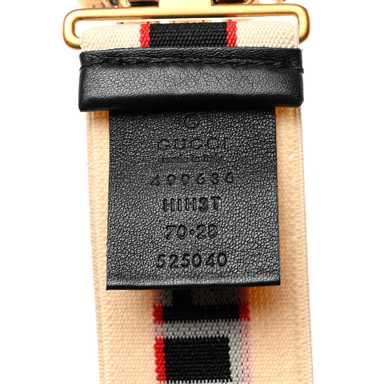 Gucci Jacquard Crystal Stripe Double G Belt 70 28 White 5 of 5