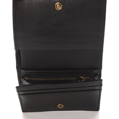 Gucci Calfskin Crystal Double G Card Case Black 5 of 8