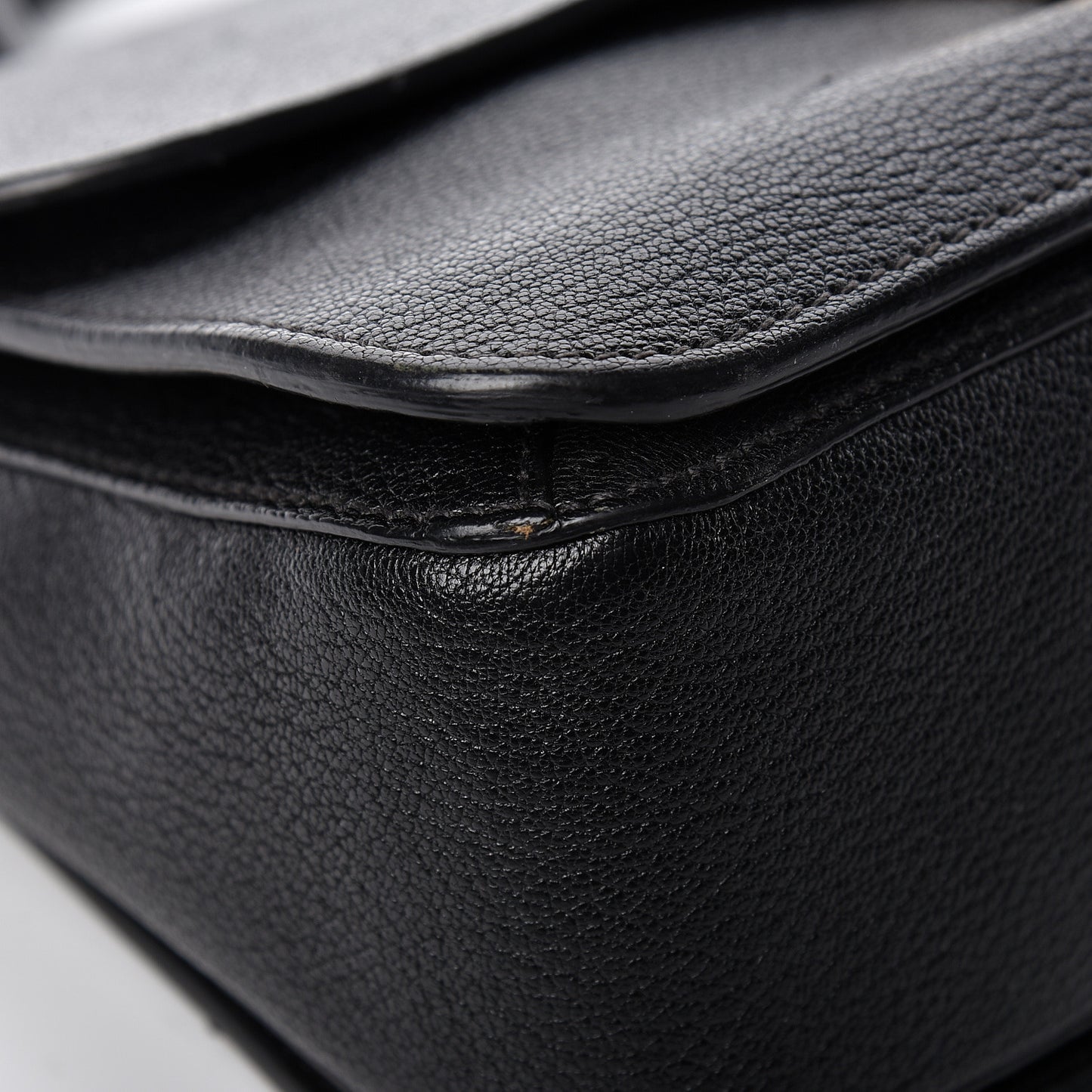 Goatskin Madras Shoulder Bag Black