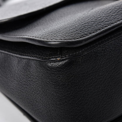 Miu Miu Goatskin Madras Shoulder Bag Black 9 of 24