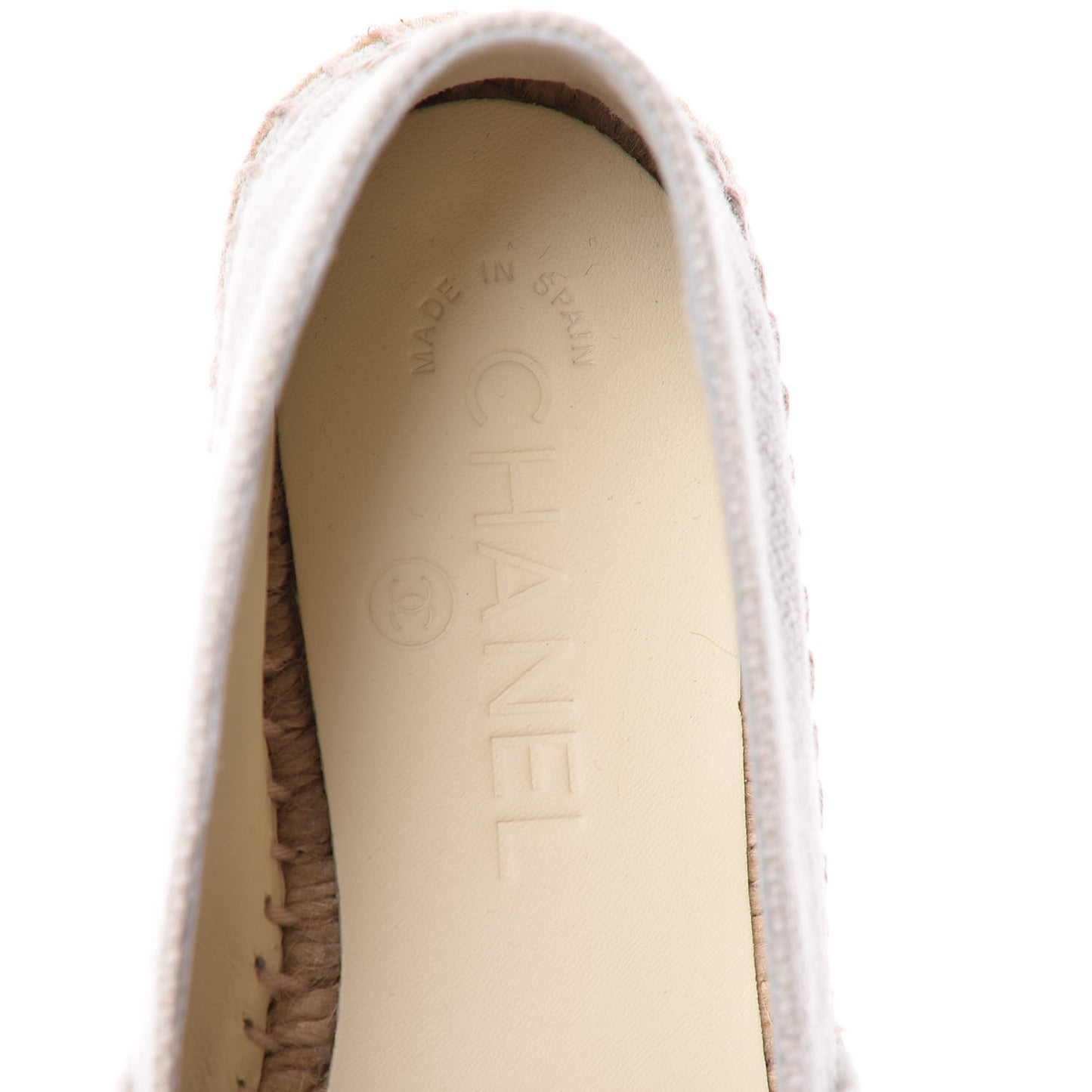 Linen CC Espadrilles 36 Beige Black
