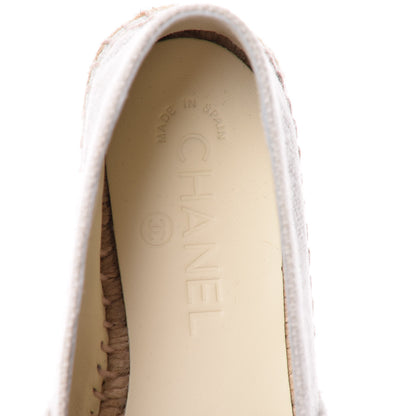 Chanel Linen CC Espadrilles 36 Beige Black 6 of 11