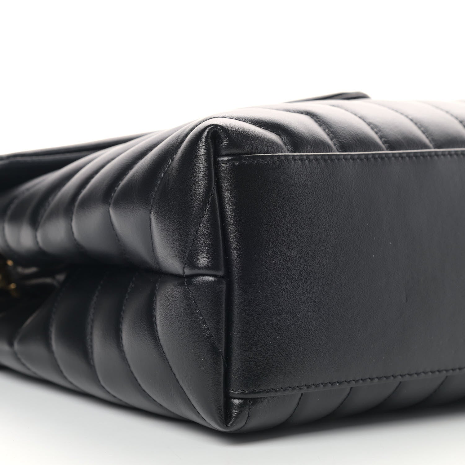Saint Laurent Calfskin Y Quilted Monogram Medium Loulou Chain Satchel Black 6 of 9