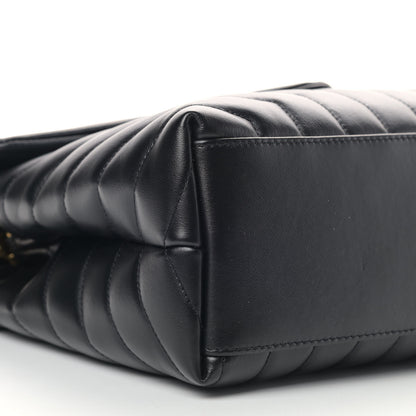 Saint Laurent Calfskin Y Quilted Monogram Medium Loulou Chain Satchel Black 6 of 9