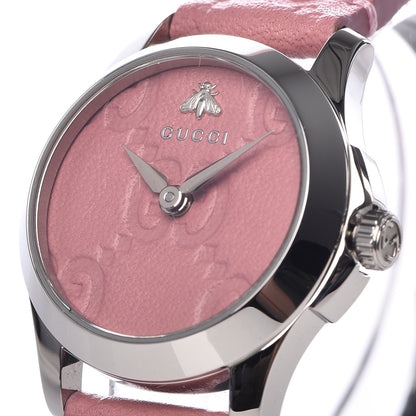 Gucci Stainless Steel Calfskin 27mm G-Timeless Quartz Watch Pink 10 of 11