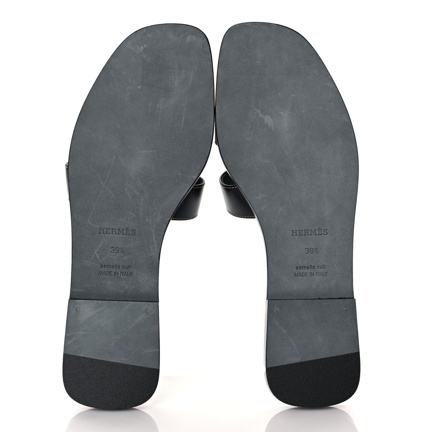 Box Calfskin Oran Sandals 39.5 Black