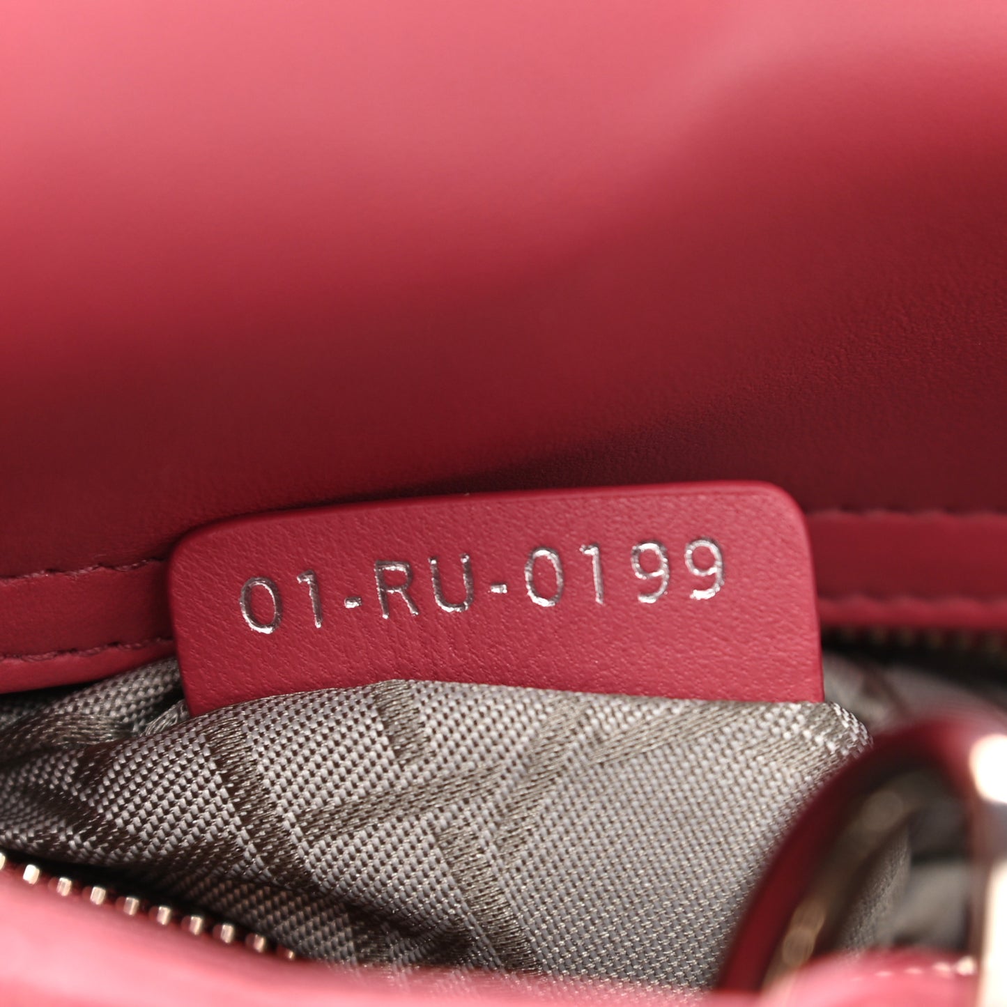 Lambskin Cannage Small My ABCDior Lady Dior Coral