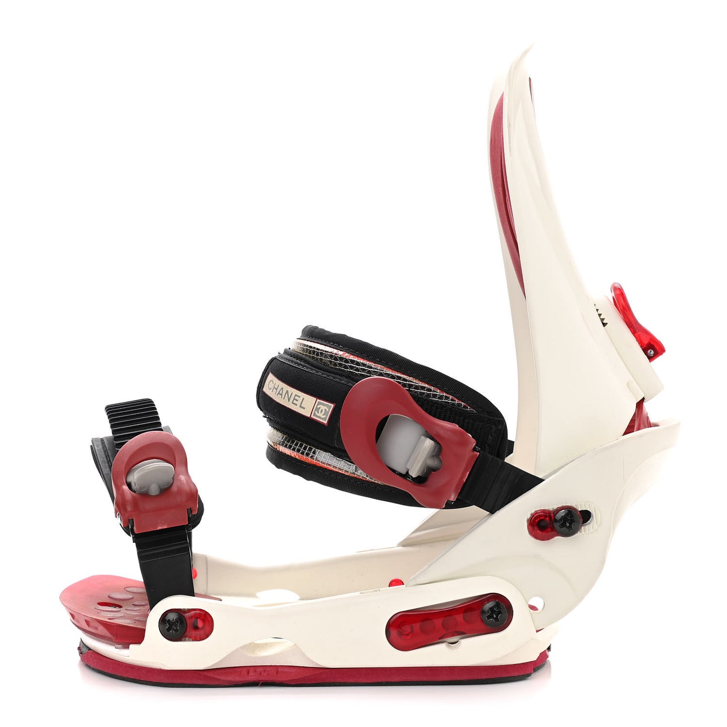 Luxury in the Alps Snowboard and Bindings Set 157 White Red