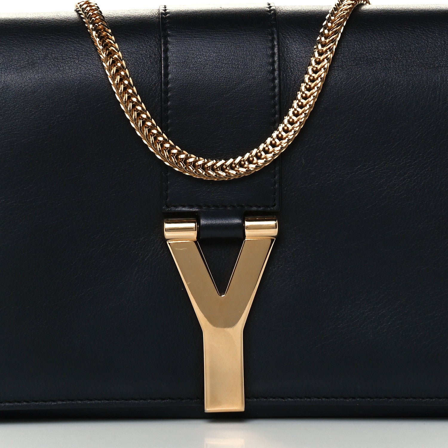 Saint Laurent Calfskin Classic Y Ligne Chain Wallet Black 8 of 10